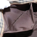 Burberrys Nova Check Hand Bag Canvas Beige Silver Auth BA4286-22