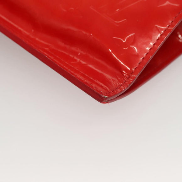 LOUIS VUITTON Monogram Vernis Stanton Tote Bag Red M91078 LV Auth BA4291