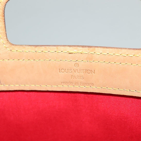LOUIS VUITTON Monogram Vernis Stanton Tote Bag Red M91078 LV Auth BA4291