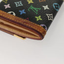 LOUIS VUITTON Monogram Multicolor Porte Monnaie Plat Geldbörse M92656 LV Auth BA4299-15