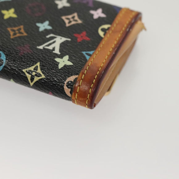 LOUIS VUITTON Monogram Multicolor Porte Monnaie Plat Geldbörse M92656 LV Auth BA4299
