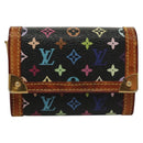 LOUIS VUITTON Monogram Multicolor Porte Monnaie Plat Purse M92656 LV Auth BA4299-13