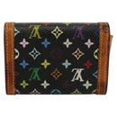 LOUIS VUITTON Monogram Multicolor Porte Monnaie Plat Geldbörse M92656 LV Auth BA4299-2
