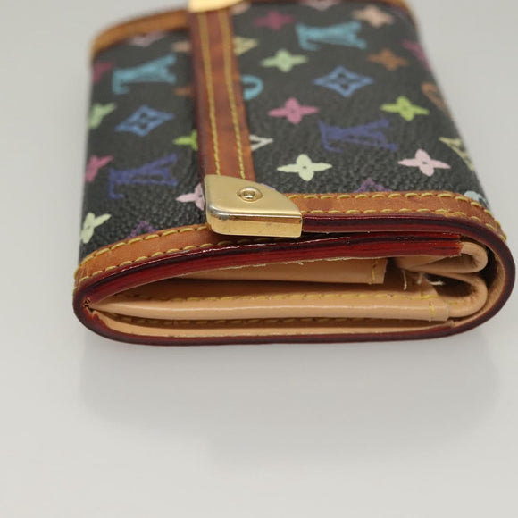 LOUIS VUITTON Monogram Multicolor Porte Monnaie Plat Geldbörse M92656 LV Auth BA4299