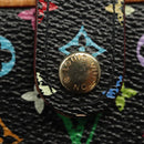 LOUIS VUITTON Multicolor Portefeuille Viennois Wallet Black M92988 Auth BA4300-8