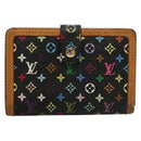 LOUIS VUITTON Multicolor Portefeuille Viennois Wallet Black M92988 Auth BA4300-13