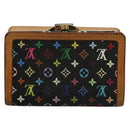 LOUIS VUITTON Multicolor Portefeuille Viennois Wallet Black M92988 Auth BA4300-2