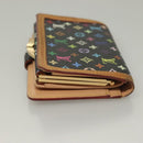 LOUIS VUITTON Multicolor Portefeuille Viennois Wallet Black M92988 Auth BA4300-4