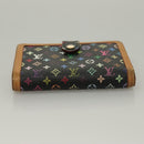 LOUIS VUITTON Multicolor Portefeuille Viennois Wallet Black M92988 Auth BA4300-6