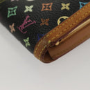 LOUIS VUITTON Multicolor Portefeuille Viennois Wallet Black M92988 Auth BA4300-7
