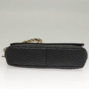 BALLY Quilted Chain Shoulder Bag Leather Black Gold Auth BA4302-5