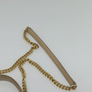 Salvatore Ferragamo Vala Hand Bag Leather 2way Beige Gold Auth BA4303-14