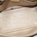 Salvatore Ferragamo Vala Hand Bag Leather 2way Beige Gold Auth BA4303-11