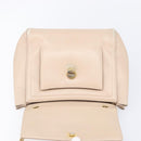 Salvatore Ferragamo Vala Handtasche Leder 2-Wege Beige Gold Auth BA4303-24