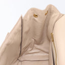 Salvatore Ferragamo Vala Handtasche Leder 2-Wege Beige Gold Auth BA4303-27