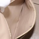 Salvatore Ferragamo Vala Handtasche Leder 2-Wege Beige Gold Auth BA4303-29
