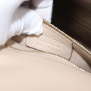 Salvatore Ferragamo Vala Handtasche Leder 2-Wege Beige Gold Auth BA4303-32