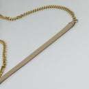 Salvatore Ferragamo Vala Hand Bag Leather 2way Beige Gold Auth BA4303-9