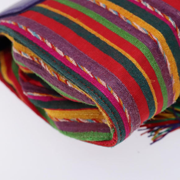 LOEWE Shoulder Bag Leather Purple Gold Auth BA4309