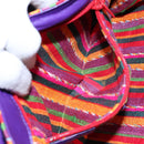 LOEWE Shoulder Bag Leather Purple Gold Auth BA4309-21