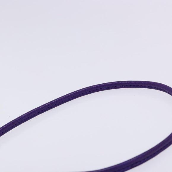 LOEWE Shoulder Bag Leather Purple Gold Auth BA4309