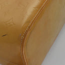 LOUIS VUITTON Monogram Vernis Houston Hand Bag Beige M91004 LV Auth BA431-15