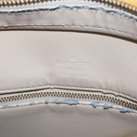 LOUIS VUITTON Monogram Vernis Houston Hand Bag Beige M91004 LV Auth BA431