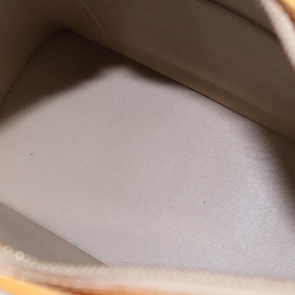 LOUIS VUITTON Monogram Vernis Houston Hand Bag Beige M91004 LV Auth BA431