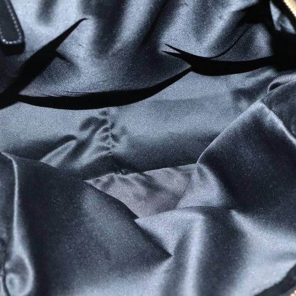 Miu Miu Hand Bag Patent leather 2way Black Gold Auth BA4312