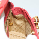 GUCCI Bamboo Hand Bag Suede 2way Red Gold 007 1793 0238 Auth BA4313-19