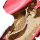 GUCCI Bamboo Hand Bag Suede 2way Red Gold 007 1793 0238 Auth BA4313-21