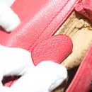 GUCCI Bamboo Hand Bag Suede 2way Red Gold 007 1793 0238 Auth BA4313-22