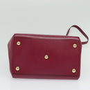 Salvatore Ferragamo Chain Vala Hand Bag Leather Pink Gold Auth BA4315-6