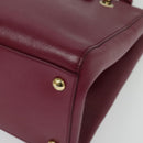 Salvatore Ferragamo Chain Vala Hand Bag Leather Pink Gold Auth BA4315-15