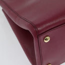 Salvatore Ferragamo Chain Vala Hand Bag Leather Pink Gold Auth BA4315-16