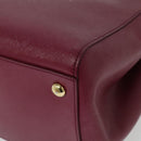 Salvatore Ferragamo Chain Vala Hand Bag Leather Pink Gold Auth BA4315-17