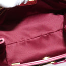 Salvatore Ferragamo Chain Vala Hand Bag Leather Pink Gold Auth BA4315-12