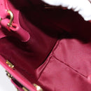 Salvatore Ferragamo Chain Vala Hand Bag Leather Pink Gold Auth BA4315-21