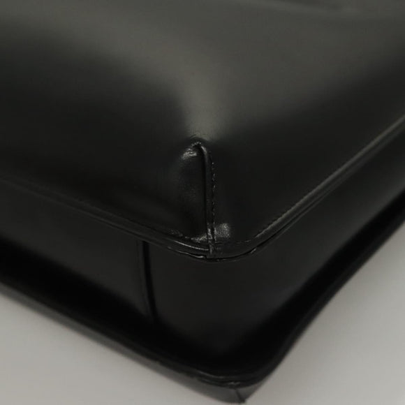 GIVENCHY Shoulder Bag Leather Black Silver Auth BA4318