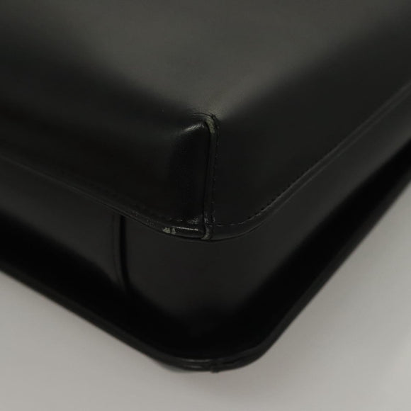 GIVENCHY Shoulder Bag Leather Black Silver Auth BA4318