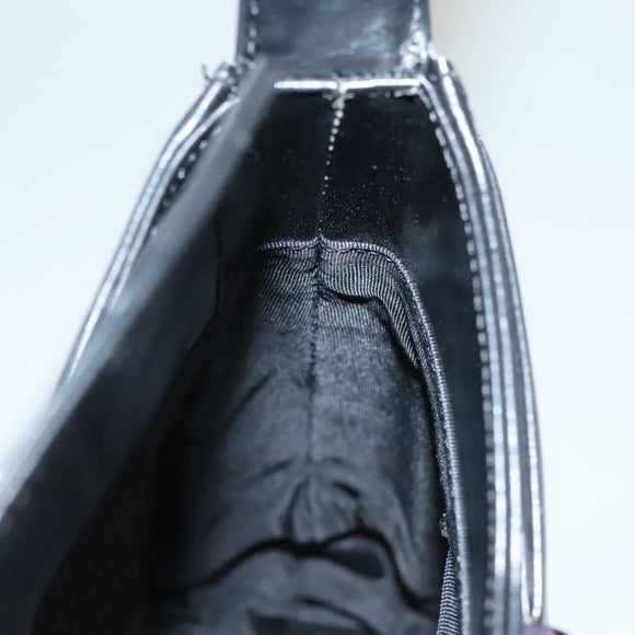 GIVENCHY Shoulder Bag Leather Black Silver Auth BA4318