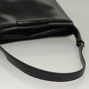 GIVENCHY Shoulder Bag Leather Black Silver Auth BA4318-7