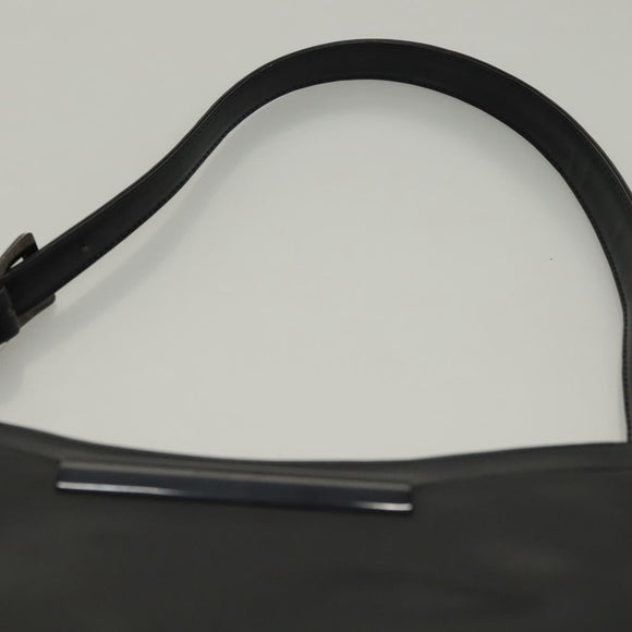 GIVENCHY Shoulder Bag Leather Black Silver Auth BA4318