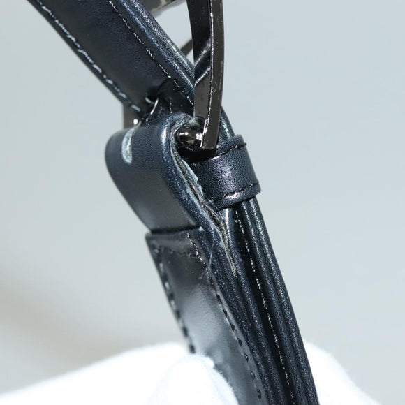 GIVENCHY Shoulder Bag Leather Black Silver Auth BA4318