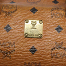 MCM Logogram Vicetos Hand Bag PVC Leather Brown Gold Auth BA4323-12