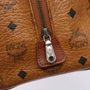 MCM Logogram Vicetos Hand Bag PVC Leather Brown Gold Auth BA4323-18