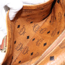 MCM Logogram Vicetos Hand Bag PVC Leather Brown Gold Auth BA4323-22