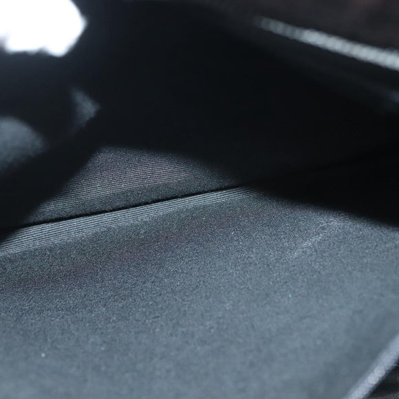 BALLY Quilted Chain Shoulder Bag Leather Dark Brown Gold Auth BA4324