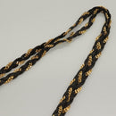 BALLY Quilted Chain Shoulder Bag Leather Dark Brown Gold Auth BA4324-8