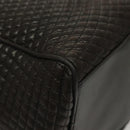 BALLY Quilted Chain Shoulder Bag Leather Dark Brown Gold Auth BA4325-16